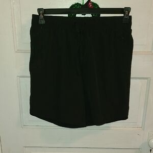Women's Black Athletic Shorts with Drawstring Waist